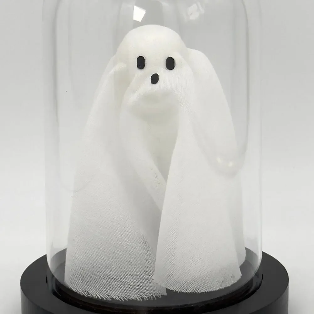 Pottery Barn Ghost Cloche Light Up Halloween Decor NEW